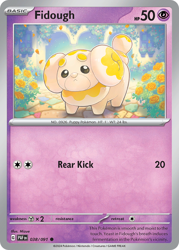 Fidough (38/91) - [Reverse Holo] Paldean Fates (PAF)