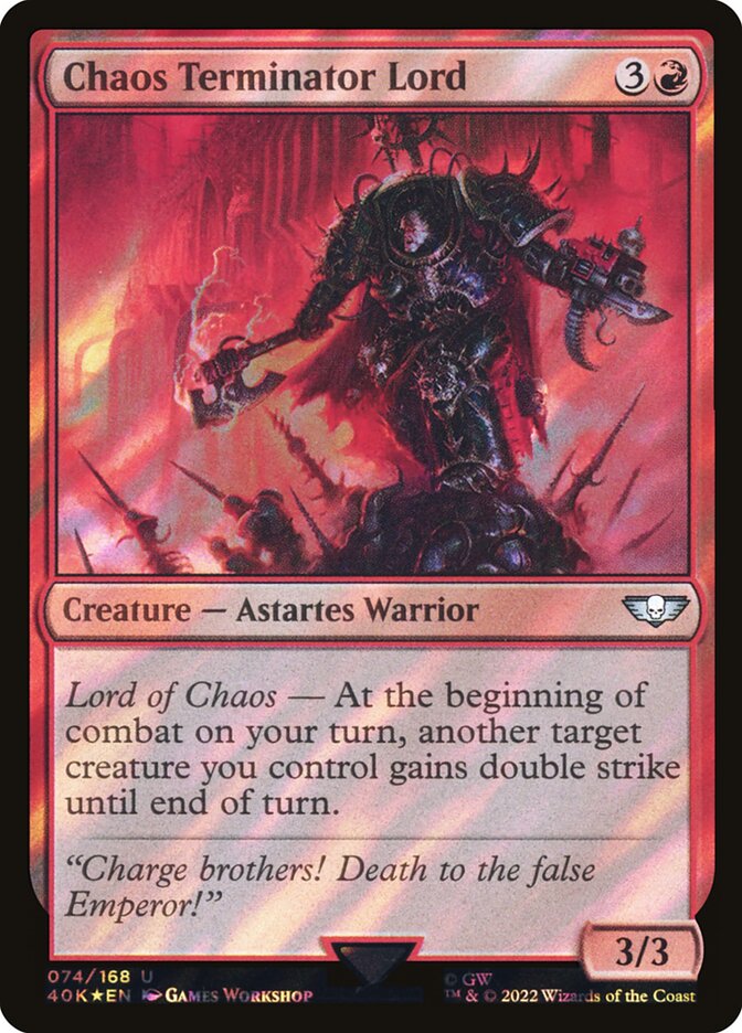 Chaos Terminator Lord (74★) - Warhammer 40,000 Commander (40K)