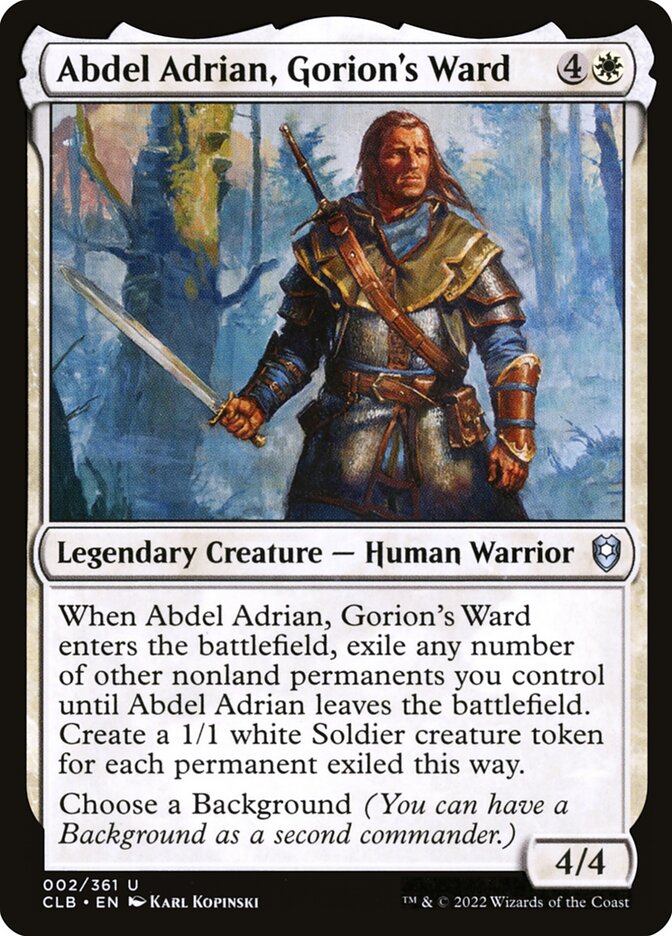 Abdel Adrian, Gorion's Ward (2) - Commander Legends: Battle for Baldur's Gate (CLB)