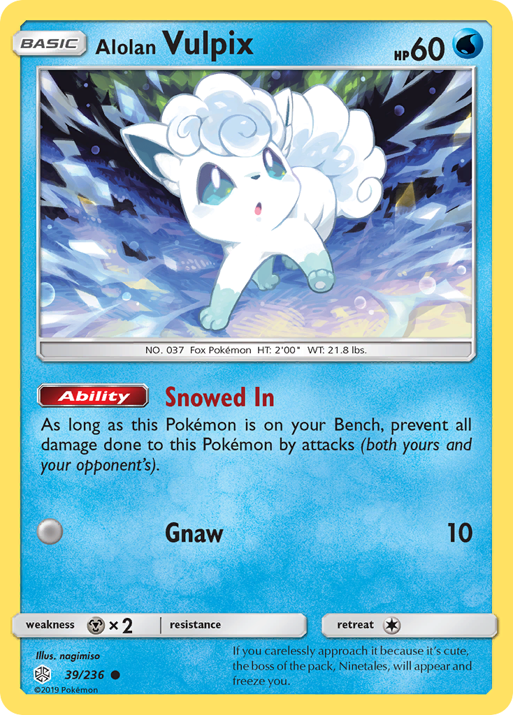 Alolan Vulpix (39/236) - [Reverse Holo] Cosmic Eclipse (CEC)
