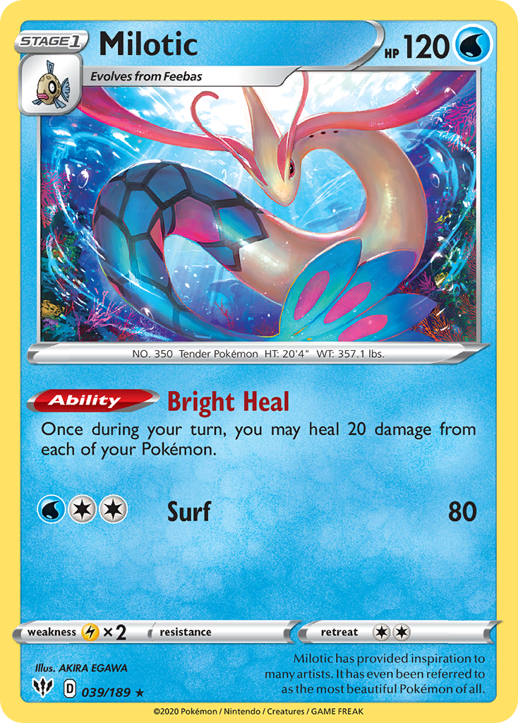 Milotic (39/189) - [Reverse Holo] Darkness Ablaze (DAA)