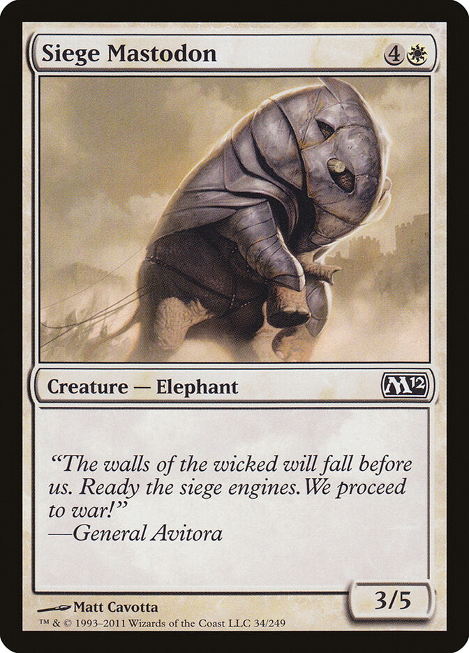 Siege Mastodon (34) - Magic 2012 (M12)