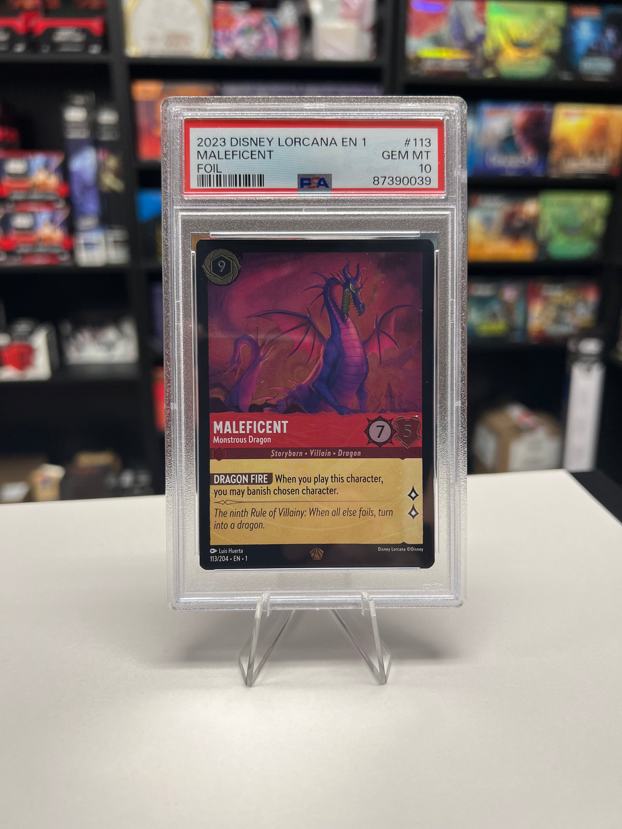 Maleficent - Monstrous Dragon - [Foil, Graded PSA 10] The First Chapter (1)