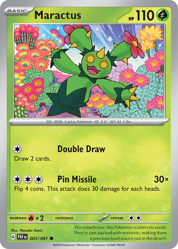 Maractus (3/91) - [Reverse Holo] Paldean Fates (PAF)