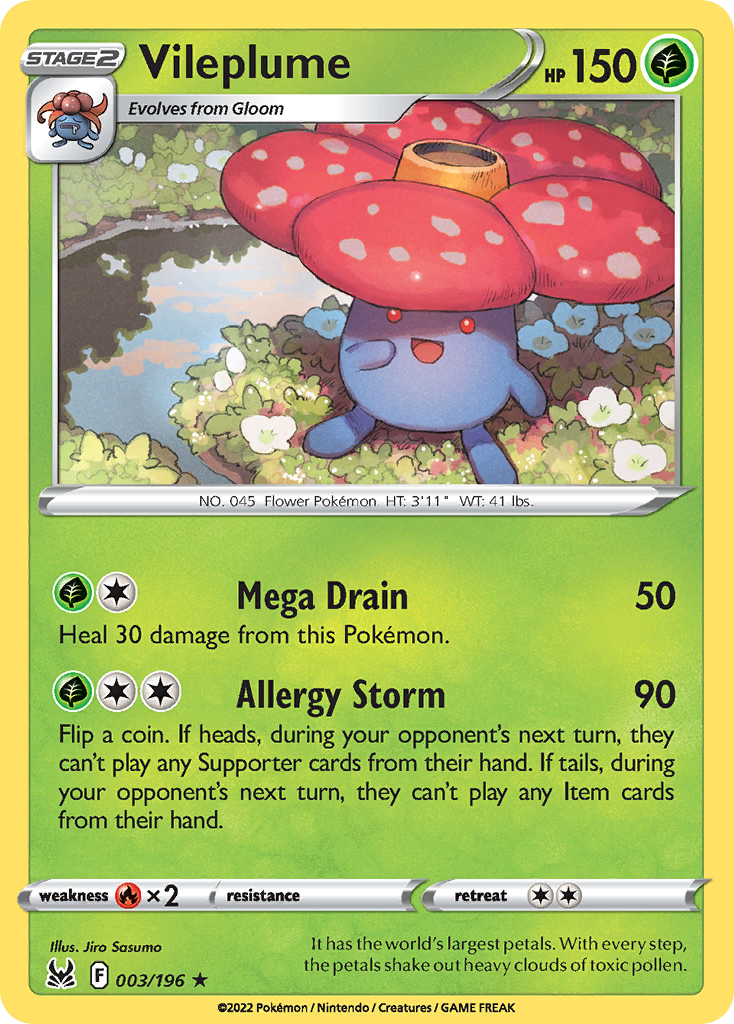 Vileplume (3/196) - [Holo Foil] Lost Origin (LOR)