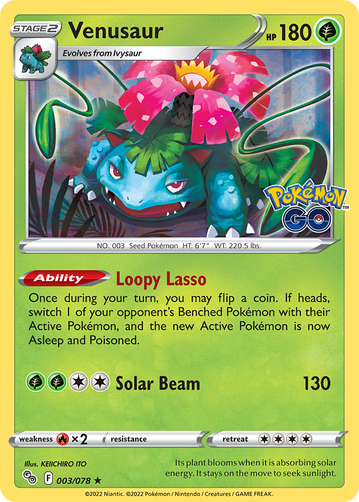 Venusaur (3/78) - [Reverse Holo] Pokemon GO (PGO)