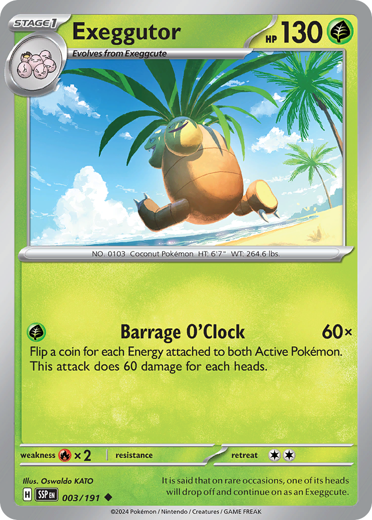 Exeggutor (3/191) - [Reverse Holo] Surging Sparks (SSP)