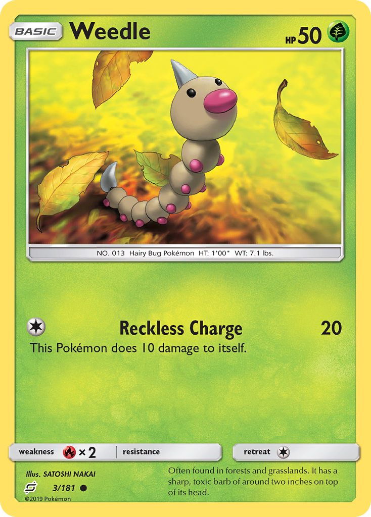 Weedle (3/181) - [Reverse Holo] Team Up (TEU)