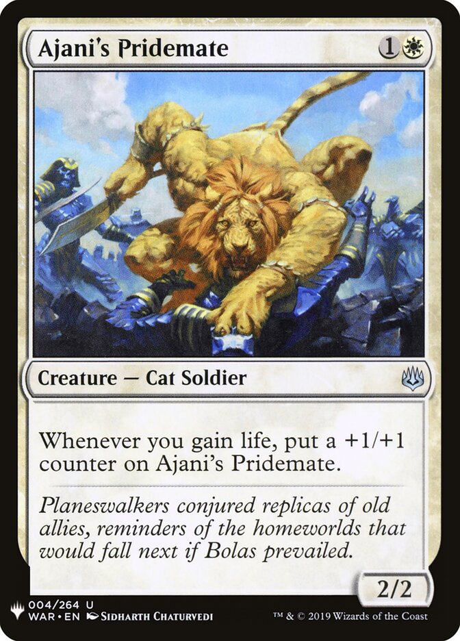Ajani's Pridemate (WAR-4) - The List (PLST)