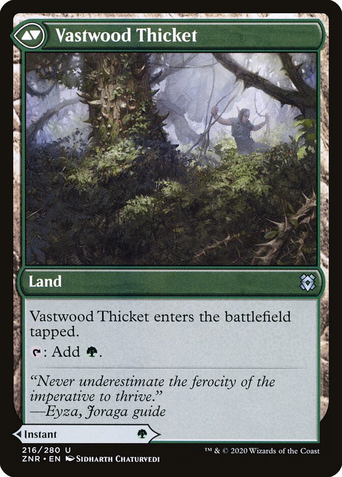 Vastwood Fortification // Vastwood Thicket (216) - Zendikar Rising (ZNR)