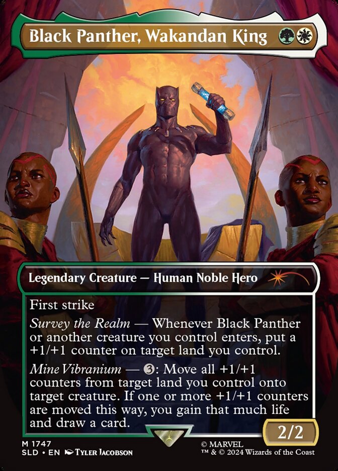 Black Panther, Wakandan King (1747) - [Foil, Borderless] Secret Lair Drop (SLD)
