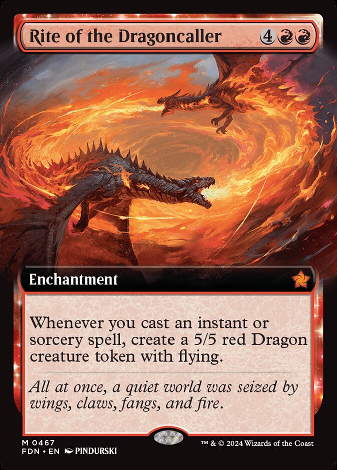 Rite of the Dragoncaller - [Foil, Extended Art] Foundations (FDN)