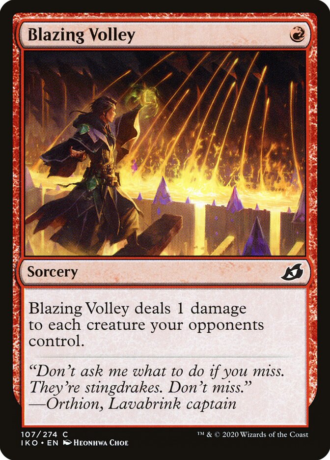 Blazing Volley (107) - Ikoria: Lair of Behemoths (IKO)