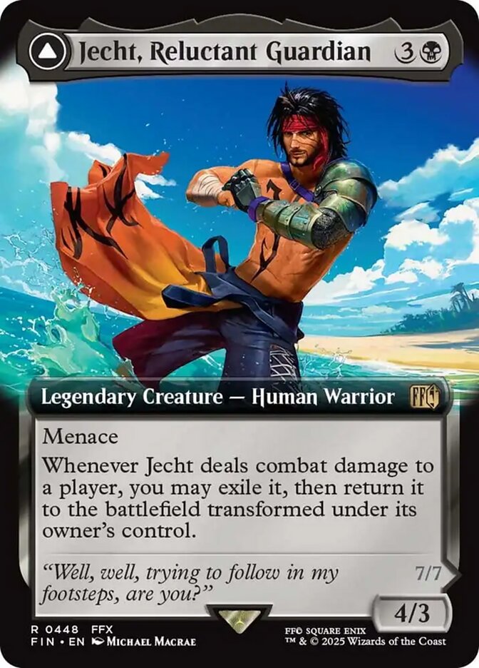 Jecht, Reluctant Guardian // Braska's Final Aeon (448) - [Foil, Extended Art] Final Fantasy (FIN)