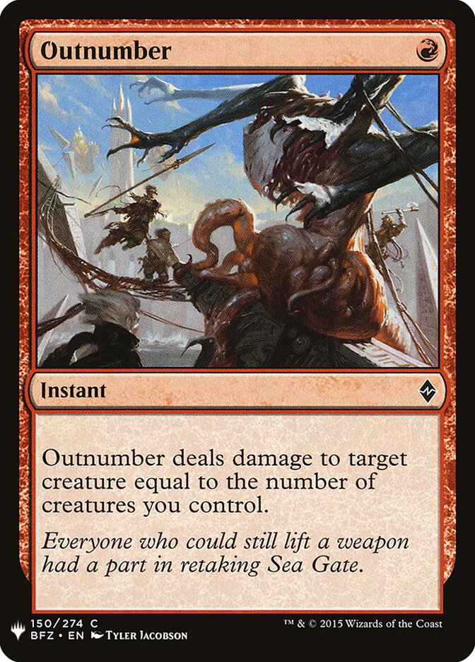 Outnumber (BFZ-150) - The List (PLST)