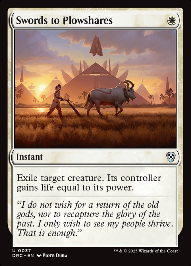Swords to Plowshares - Aetherdrift Commander (DRC)