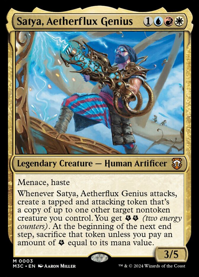 Satya, Aetherflux Genius - [Foil] Modern Horizons 3 Commander (M3C)
