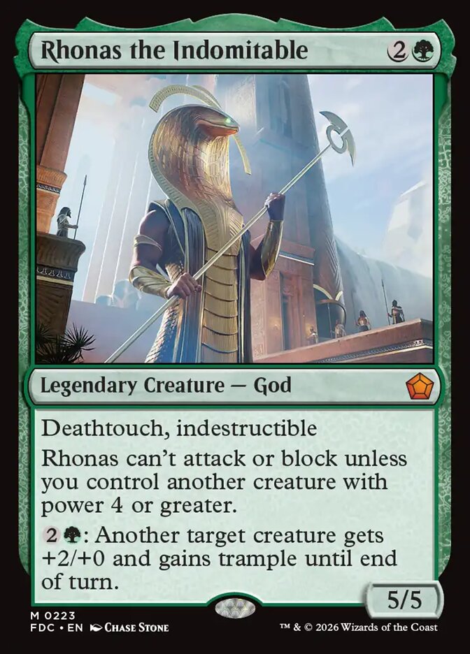 Rhonas the Indomitable (223) - Foundations Commander (FDC)