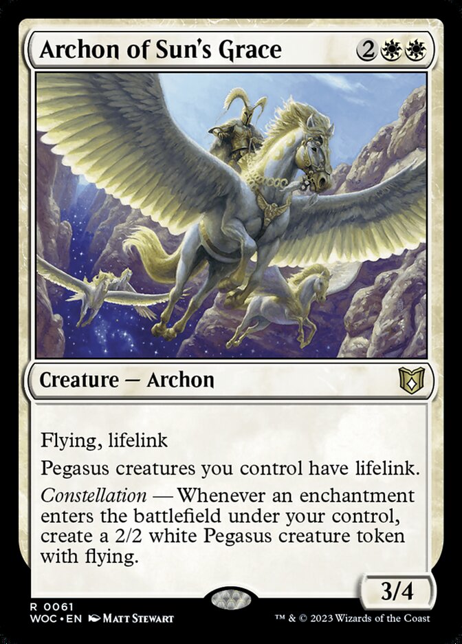 Archon of Sun's Grace (61) - Wilds of Eldraine Commander (WOC)