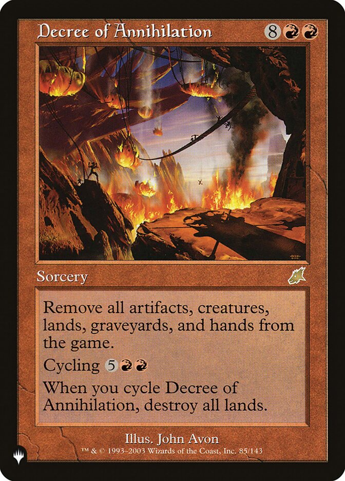 Decree of Annihilation (SCG-85) - The List (PLST)