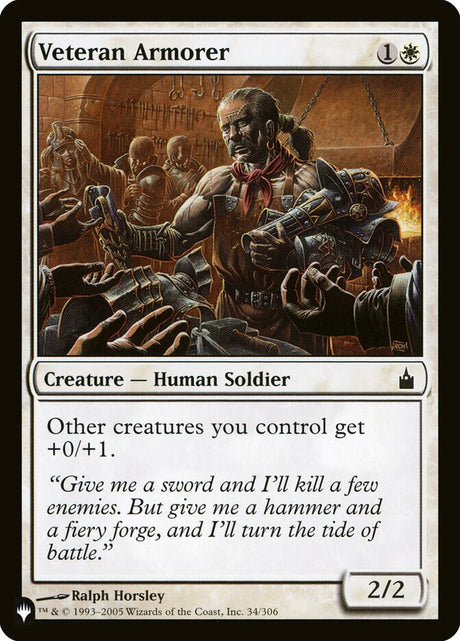 Veteran Armorer (RAV-34) - The List (PLST)