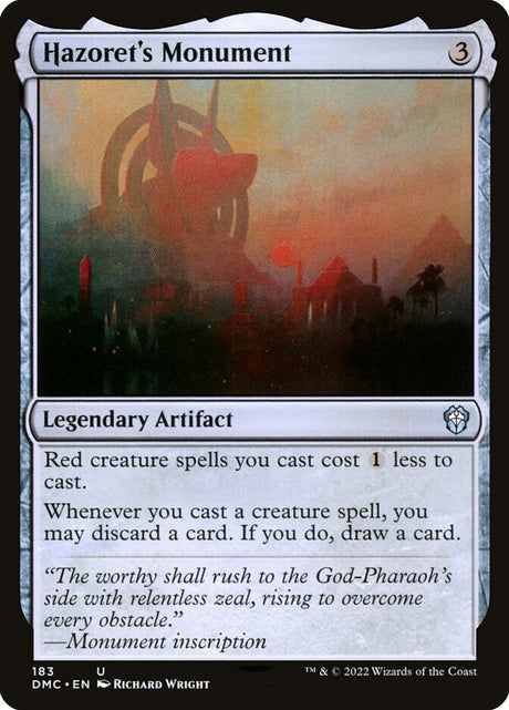 Hazoret's Monument (183) - Dominaria United Commander (DMC)