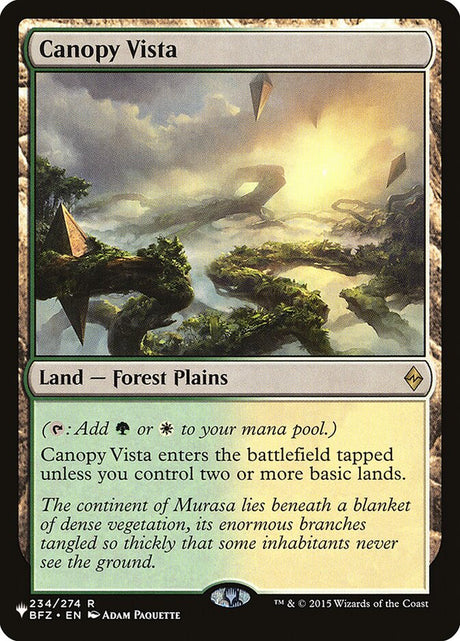 Canopy Vista (BFZ-234) - The List (PLST)