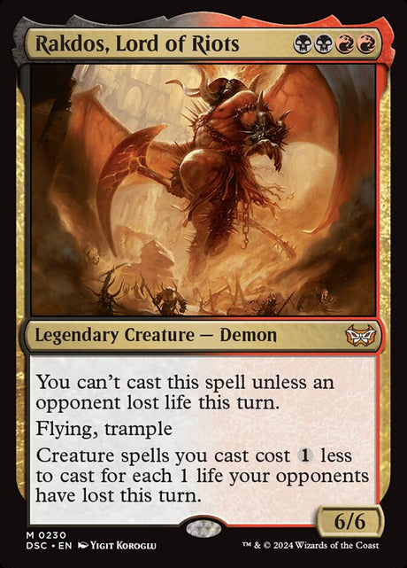 Rakdos, Lord of Riots (230) - Duskmourn: House of Horror Commander (DSC)