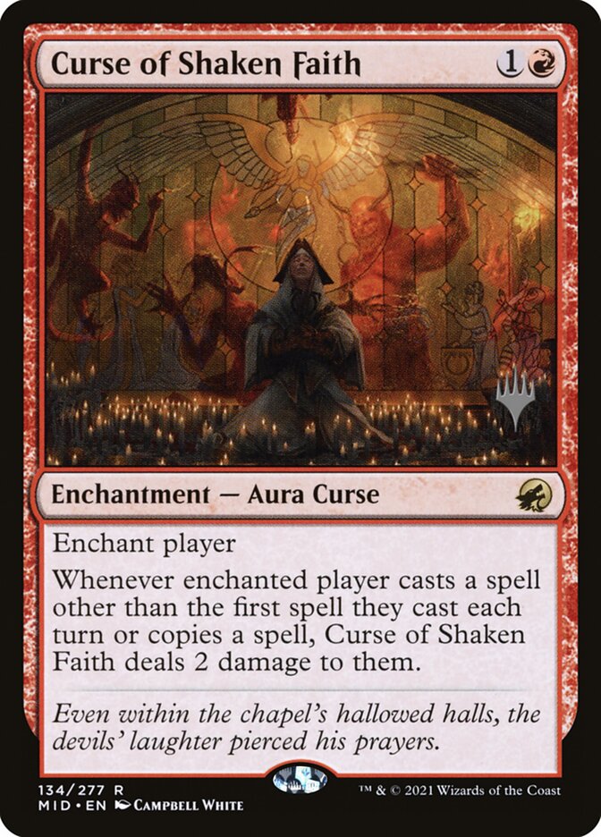 Curse of Shaken Faith (134p) - Innistrad: Midnight Hunt Promos (PMID)