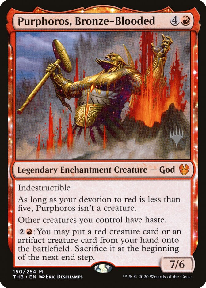Purphoros, Bronze-Blooded (150p) - Theros Beyond Death Promos (PTHB)