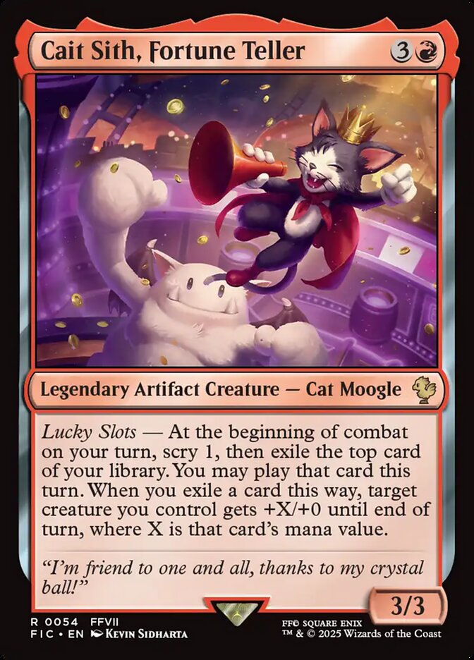 Cait Sith, Fortune Teller (54) - [Surge Foil] Final Fantasy Commander (FIC)
