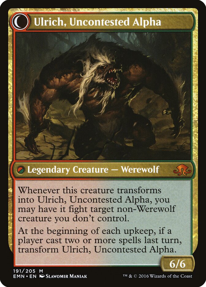Ulrich of the Krallenhorde // Ulrich, Uncontested Alpha (191) - Eldritch Moon (EMN)