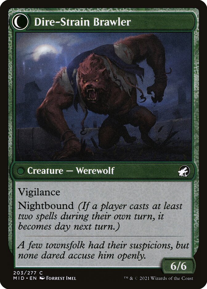 Tireless Hauler // Dire-Strain Brawler (203) - Innistrad: Midnight Hunt (MID)