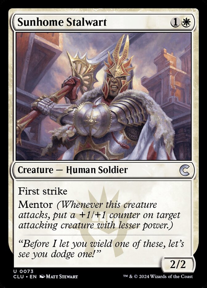 Sunhome Stalwart (73) - Ravnica: Clue Edition (CLU)