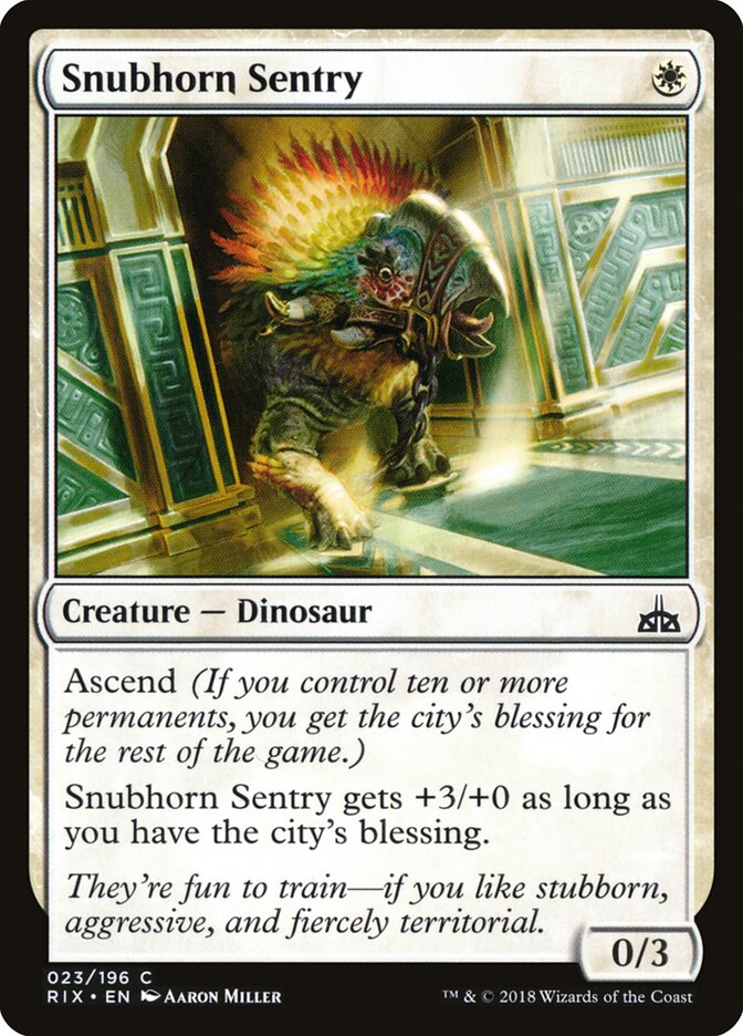 Snubhorn Sentry (23) - Rivals of Ixalan (RIX)