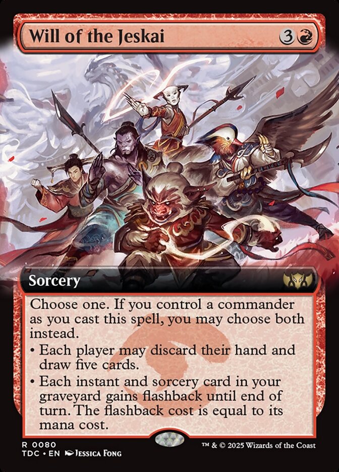 Will of the Jeskai - [Extended Art] Tarkir: Dragonstorm Commander (TDC)