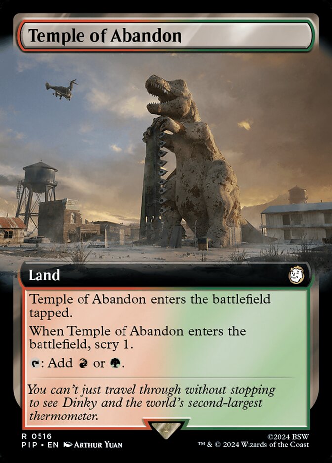 Temple of Abandon - [Foil, Extended Art] Fallout (PIP)