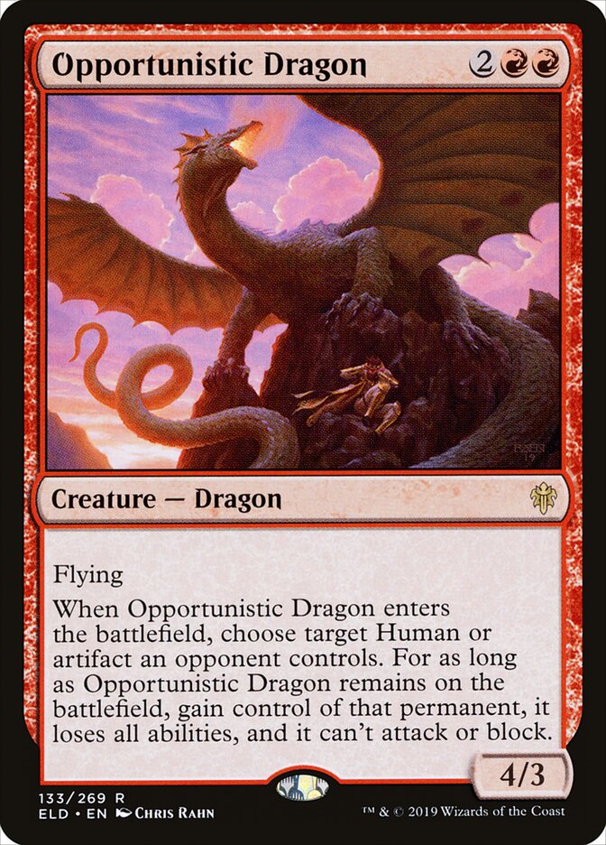 Opportunistic Dragon (133) - Throne of Eldraine (ELD)