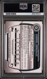 Gabriel Gonzalez 2023 Bowman Chrome Prospect Autographs #CPAGG Chr Pros Auto-Refractor - [PSA Graded 9] - Back