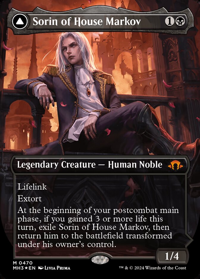 Sorin of House Markov // Sorin, Ravenous Neonate - [Textured Foil, Borderless] Modern Horizons 3 (MH3)