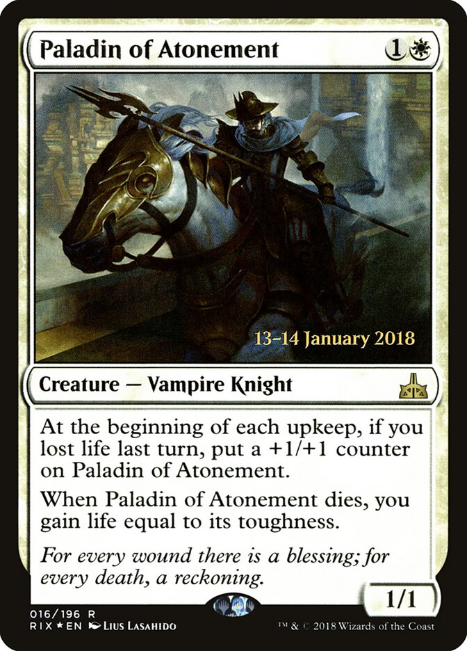 Paladin of Atonement (16s) - Rivals of Ixalan Promos (PRIX)