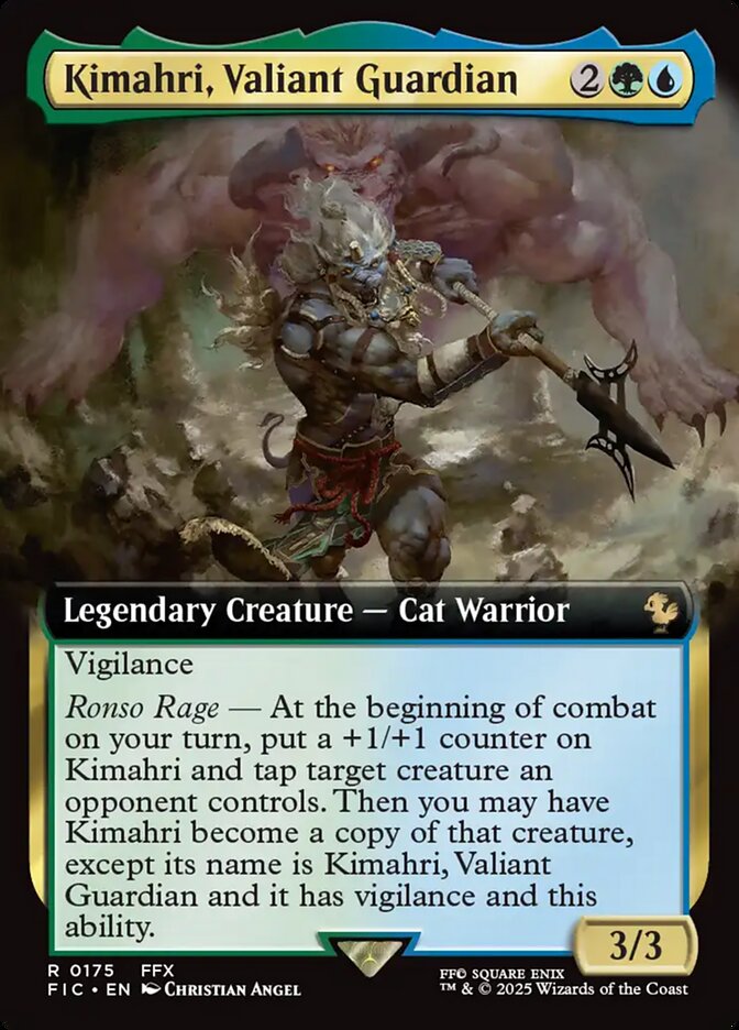 Kimahri, Valiant Guardian (175) - [Foil, Extended Art] Final Fantasy Commander (FIC)