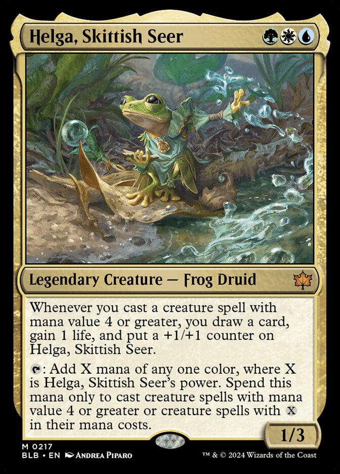 Helga, Skittish Seer (217) - Bloomburrow (BLB)