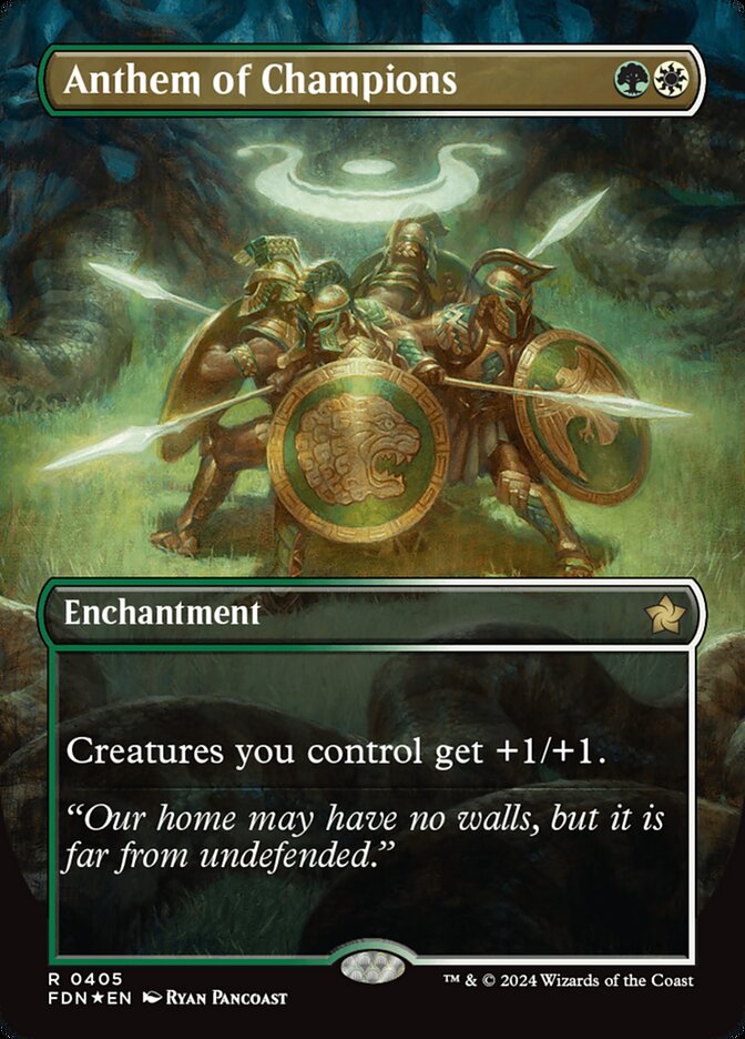 Anthem of Champions - [Mana Foil, Borderless] Foundations (FDN)