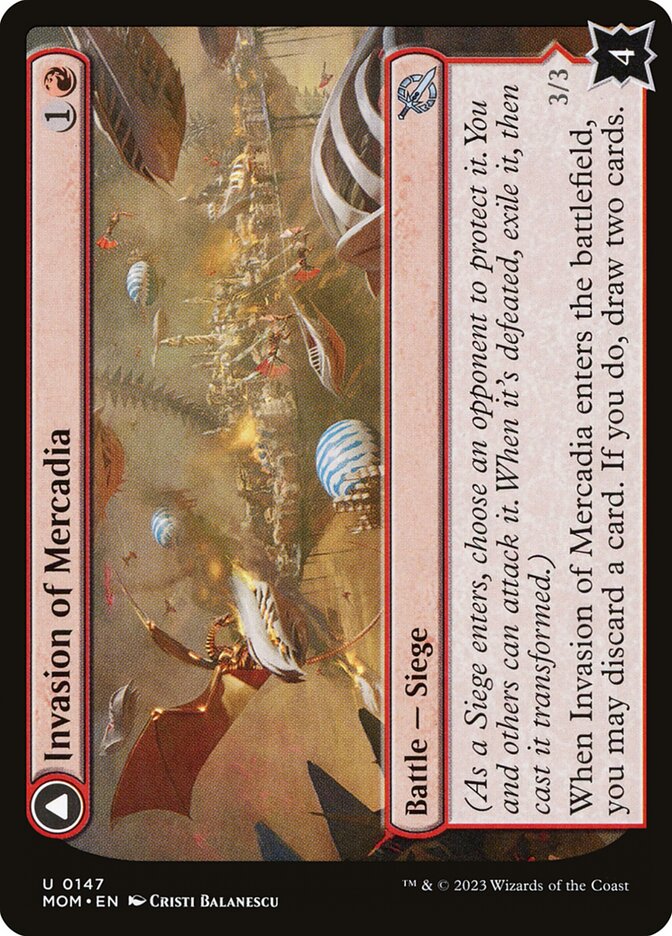 Invasion of Mercadia // Kyren Flamewright (147) - March of the Machine (MOM)