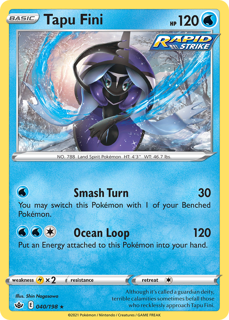 Tapu Fini (40/198) - [Holo Foil] Chilling Reign (CRE)