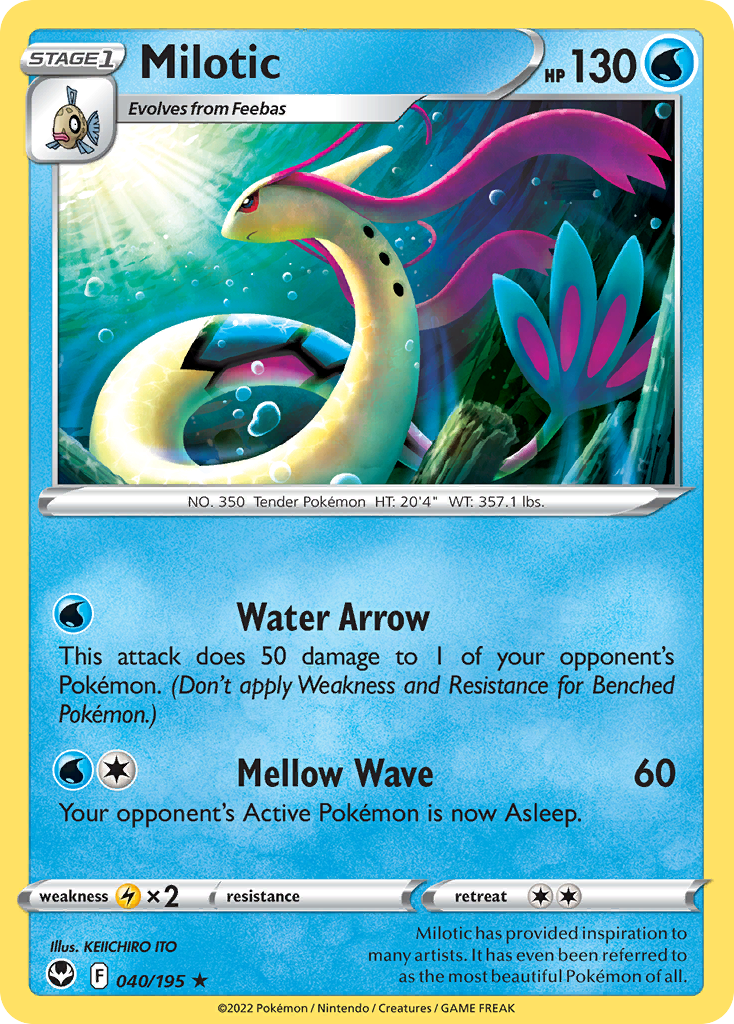 Milotic (40/195) - [Reverse Holo] Silver Tempest (SIT)
