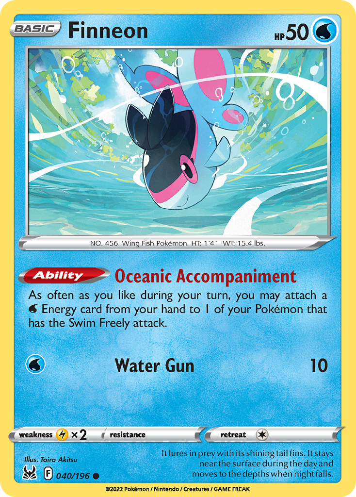Finneon (40/196) - [Reverse Holo] Lost Origin (LOR)