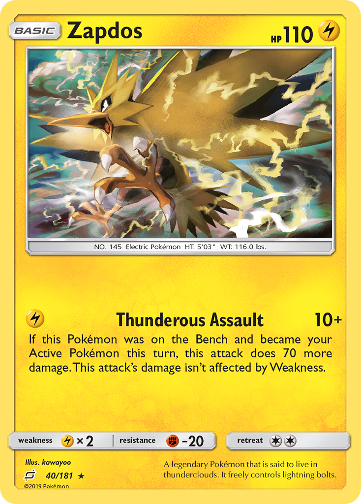 Zapdos (40/181) - [Holo Foil] Team Up (TEU)