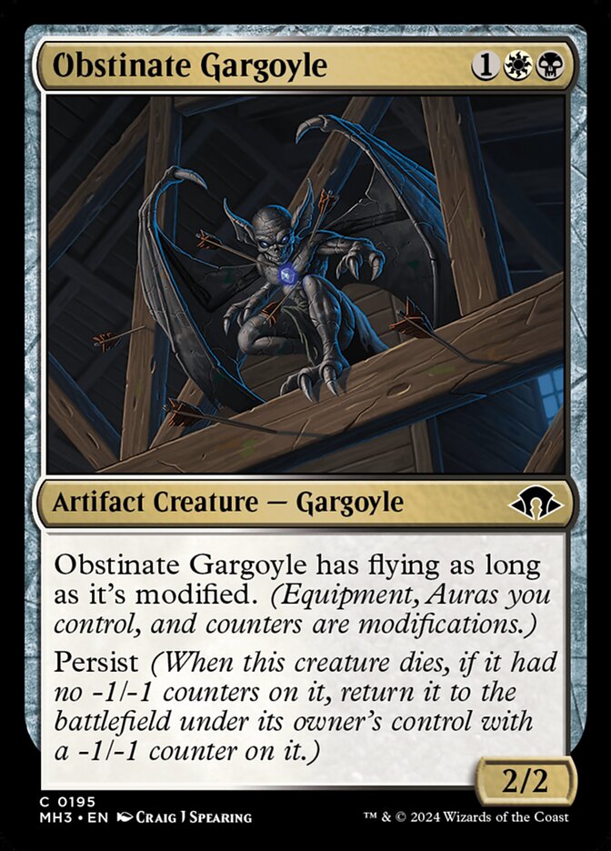 Obstinate Gargoyle (195) - Modern Horizons 3 (MH3)